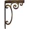 Ekena Millwork Avery Wrought Iron Bracket, (Single center brace), Antiqued Brass 1 1/2"W x 5 1/2"D x 8"H BKTM01X05X08SAVABS - alternate 8